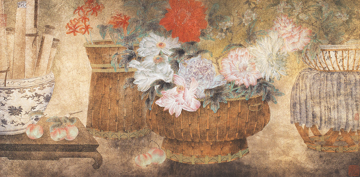 《篮花图》