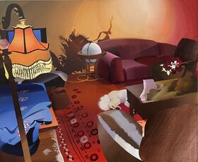 地球之夜 Night on Earth 87x71cm acrylic on paper on panel 2022.JPG