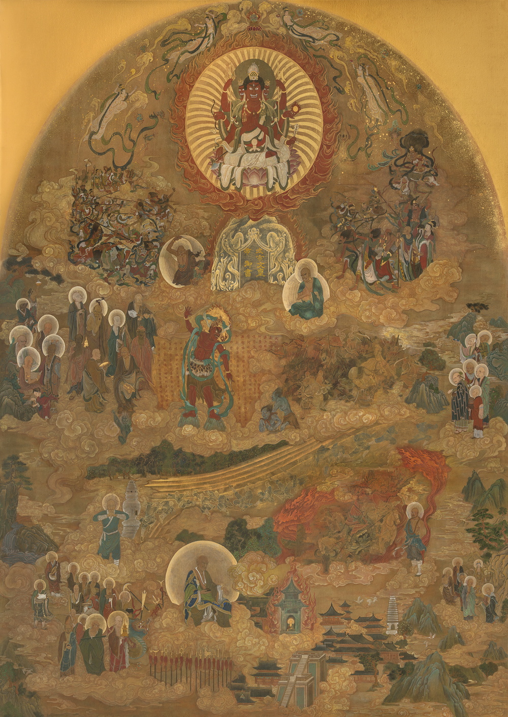 壁画-贺亮-少林春秋2-6mx4.5m-2014-工笔重彩-十三届全美展入选提名奖