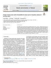 Design of long-term stable formaldehyde sensor and its humidity enhanced sensing effect 
