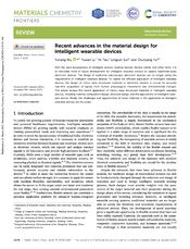 Recent advances in the material design for intelligent wearable devices 